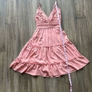 Tie back pink dress Small